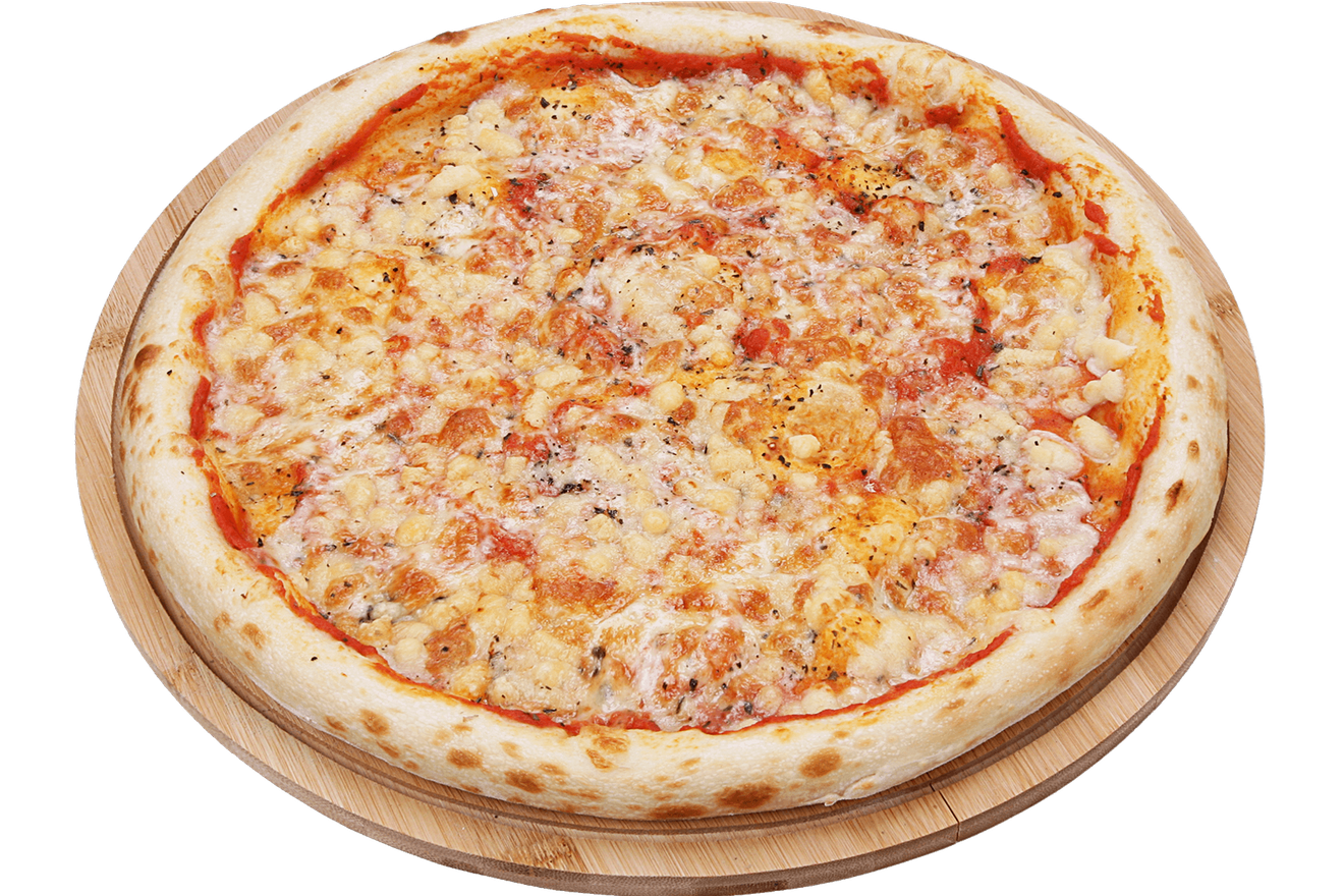 Классическая пицца: сыр моцарелла, сыр пармезан, итальянские травы, фирменный пицца-соус. Пицца Маргарита