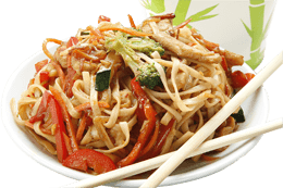 Удон XL с овощами и курицей, соус карри Удон XL с овощами и курицей, соус карри